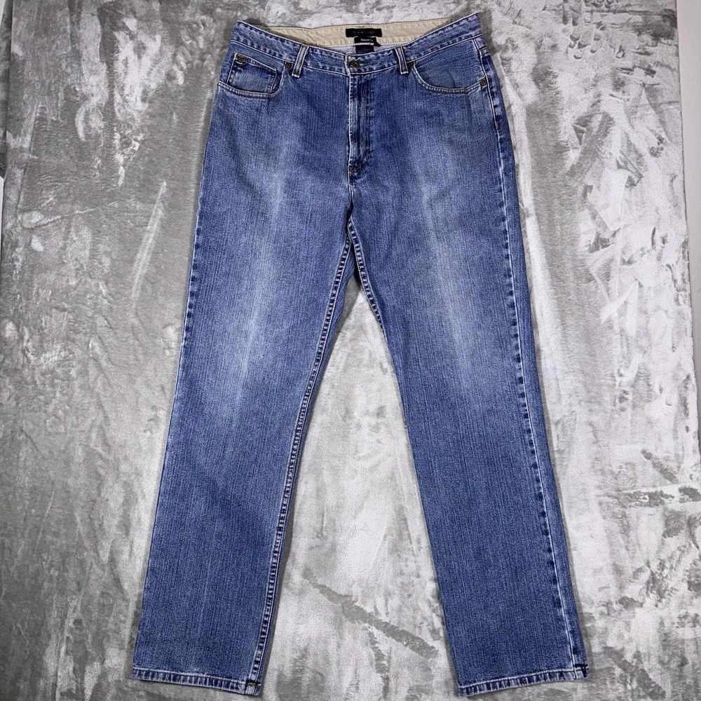 Vintage Tommy Hilfiger Jeans Mens 35x34 Blue‎ Relaxed Fit Straight Leg Denim